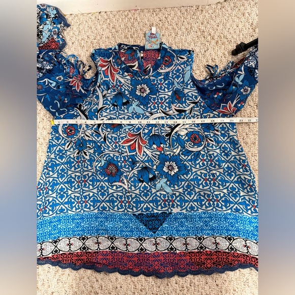 Johnny Was Plus Bondi Printed Poncho Top Size XS NWOT - Picture 10 of 11